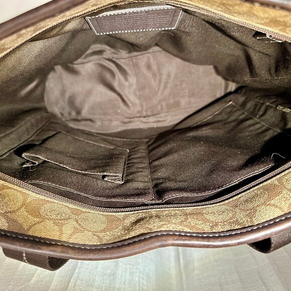 COACH Legacy Stripe Jet Set Signature C Travel Medium Tote Shoulder Bag 70588 - Picture 11 of 16